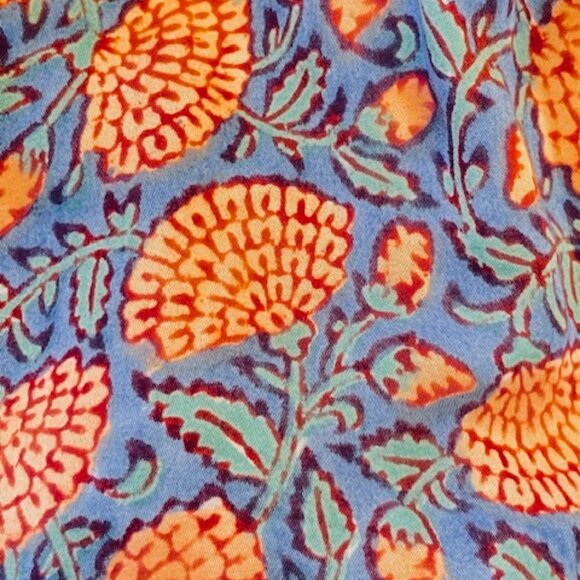 Emerson Fry India Collection Frances Block Print Maxi Dress Floral Small - Picture 9 of 12